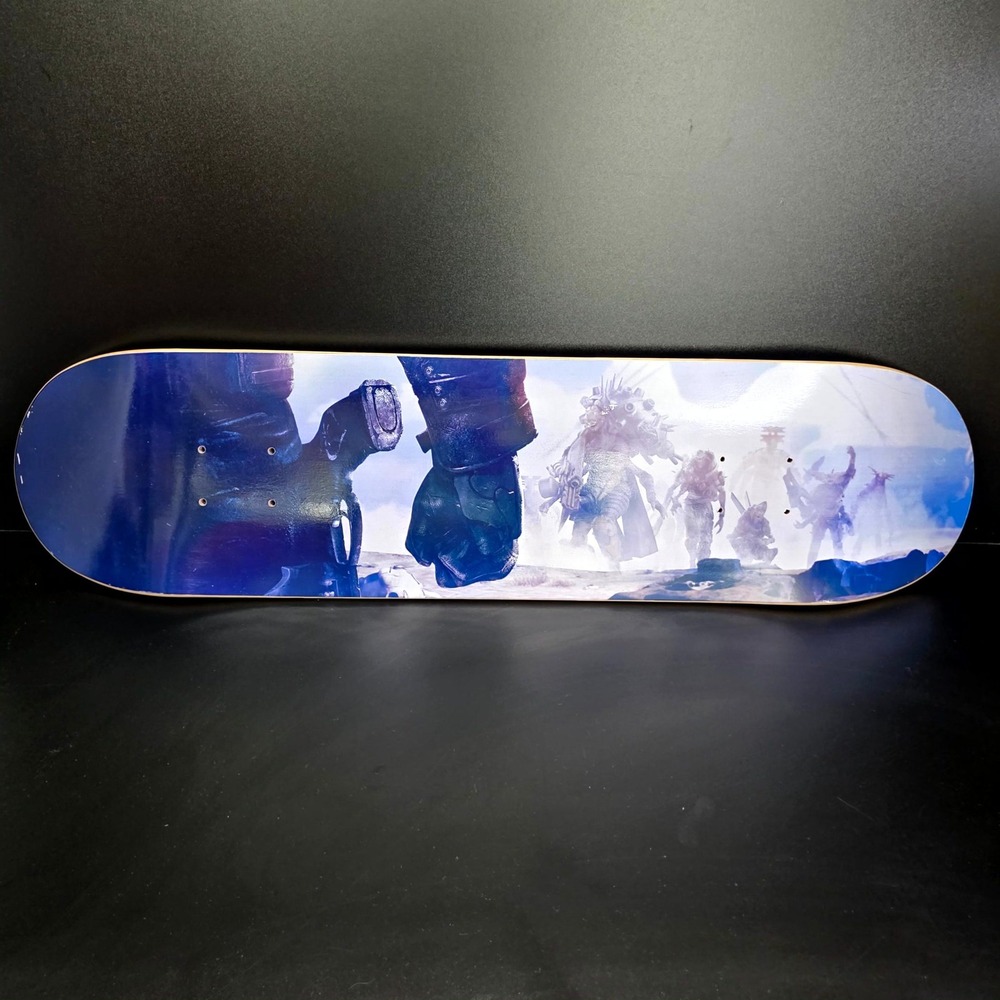 Destiny 2 Skateboard Deck 7.75 Blue Graphic Art Video Game Collectible Wall Art